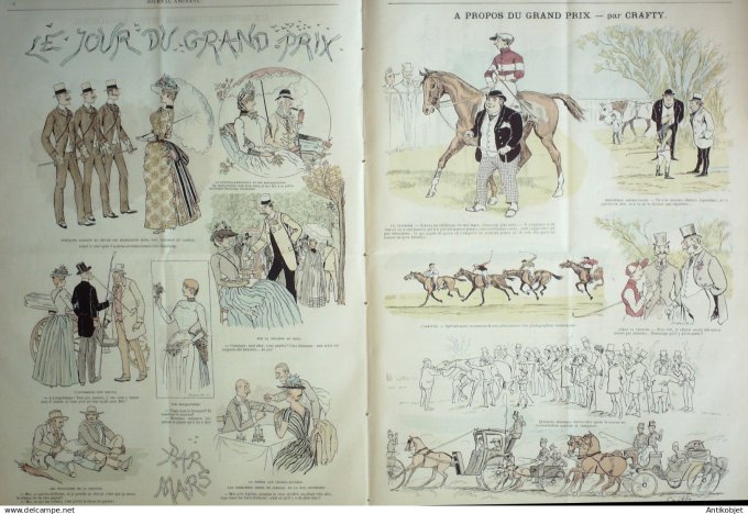 Le Journal Amusant 1889 # 1712 A propos du grand prix par Crafty