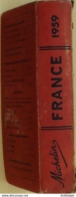 Guide rouge MICHELIN 1959 52ème édition France