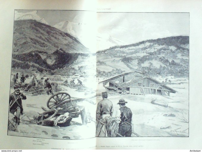 Le Monde illustré 1892 n°1843 St-Gervais-les-Bains (74) Montmartre Suisse Bâle St-Brieuc (22)