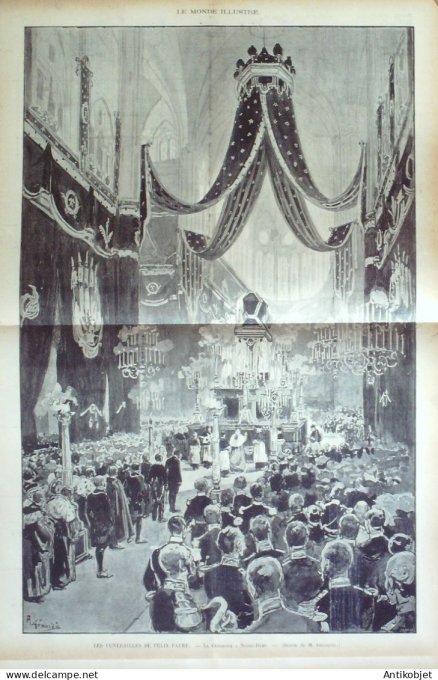 Le Monde illustré 1899 n°2187b Félix Faure casino de Monte-Carlo Pdt Loubet