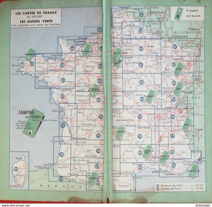 Guide rouge MICHELIN 1959 52ème édition France