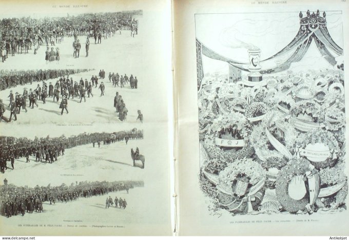 Le Monde illustré 1899 n°2187b Félix Faure casino de Monte-Carlo Pdt Loubet