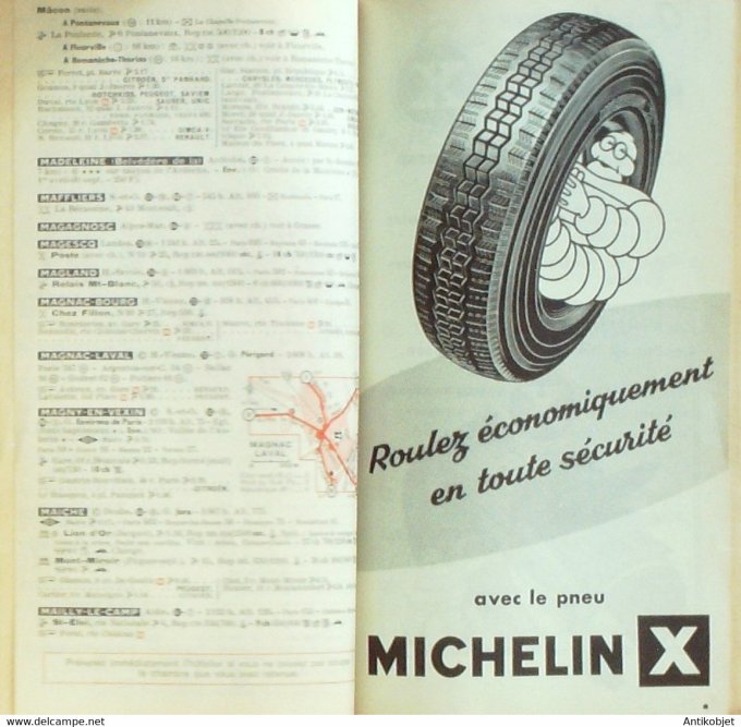 Guide rouge MICHELIN 1959 52ème édition France