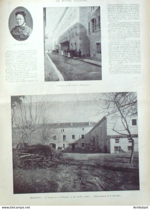 Le Monde illustré 1899 n°2187b Félix Faure casino de Monte-Carlo Pdt Loubet