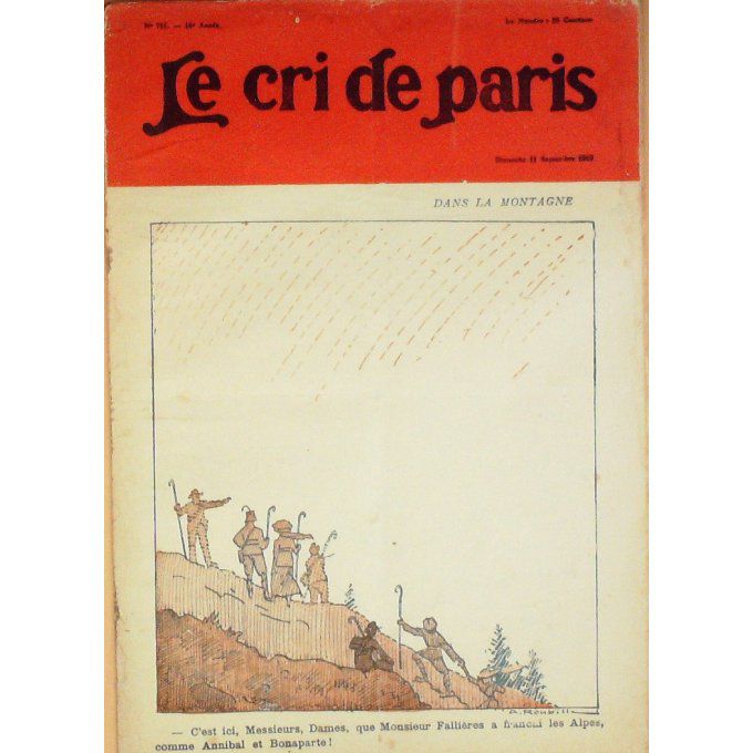 Le Cri de Paris 1910 n° 711 ROUBILLE CABOTINVILLE SAVOIE DOUANIER ROUSSEAU