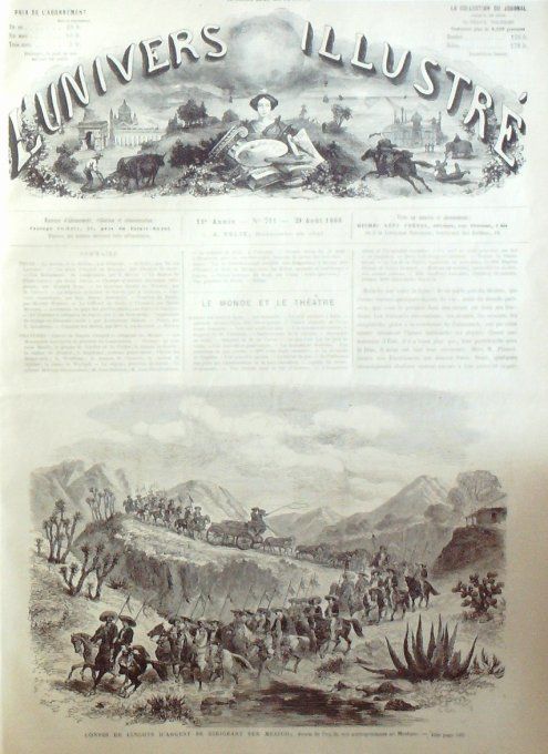L'Univers illustré 1868 # 711 Pays-Bas Posen Allemagne Langensalza Weimar Japon Hiogo