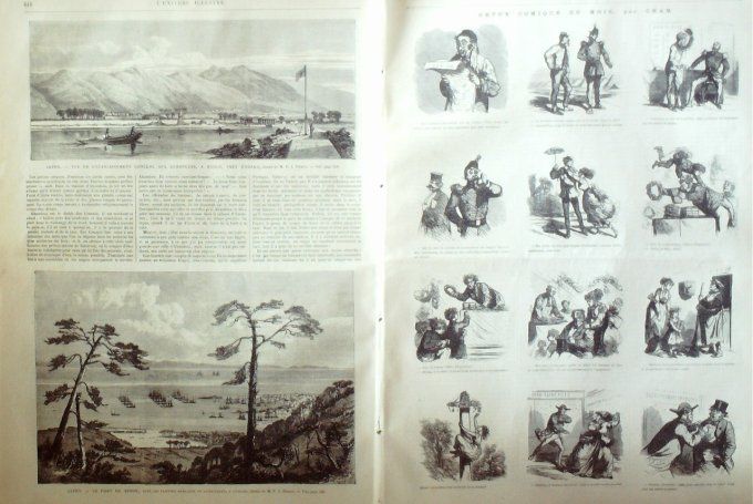 L'Univers illustré 1868 # 711 Pays-Bas Posen Allemagne Langensalza Weimar Japon Hiogo