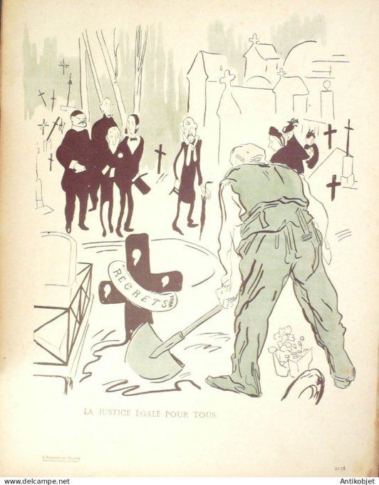 L'Assiette au beurre 1903 # 126 L'appareil defense accusation jury Launay