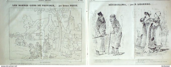 Le Journal Amusant 1880 # 1222 Les lavandieres par Leonce Petit