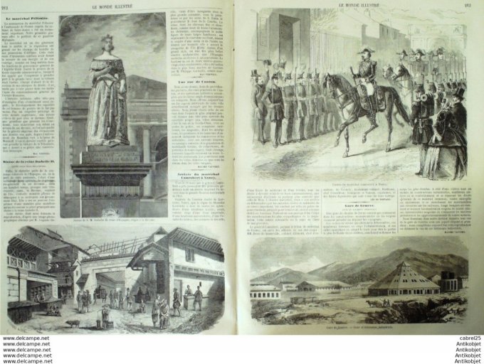 Le Monde illustré 1858 n° 51 Nancy (54) Chine Canton Suisse Genève Malte Russie St-Pétersbourg Vince