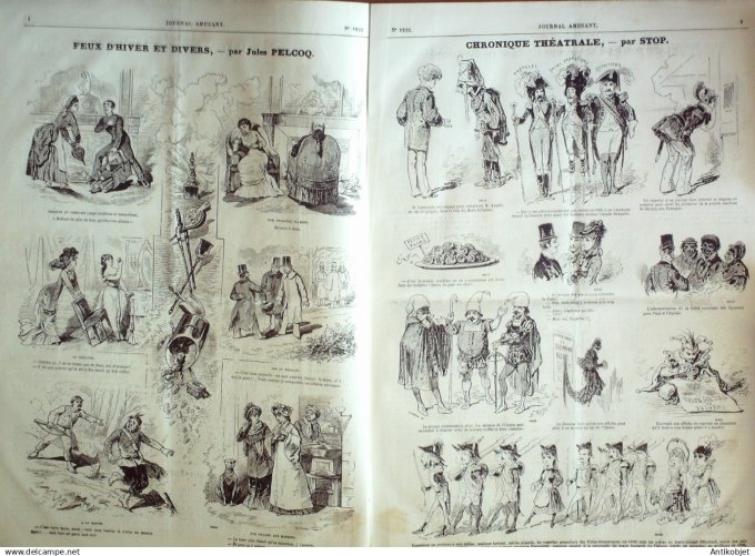 Le Journal Amusant 1880 # 1222 Les lavandieres par Leonce Petit