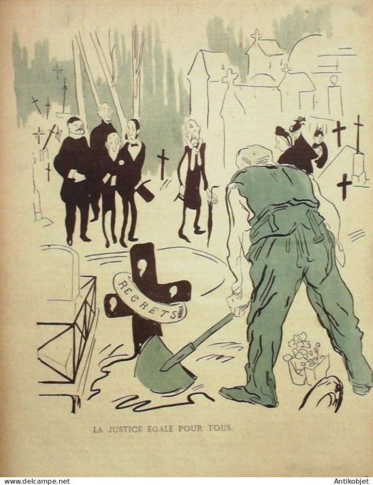 L'Assiette au beurre 1903 # 126 L'appareil defense accusation jury Launay