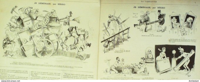 La Caricature 1880 #  17 Vie de PolichinelleDraner Robida Négro Trick