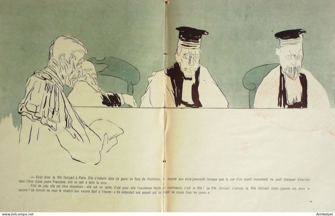 L'Assiette au beurre 1903 # 126 L'appareil defense accusation jury Launay