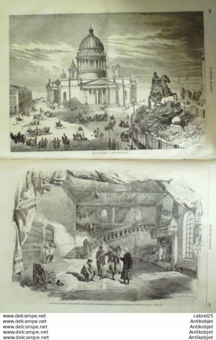 Le Monde illustré 1858 n° 51 Nancy (54) Chine Canton Suisse Genève Malte Russie St-Pétersbourg Vince