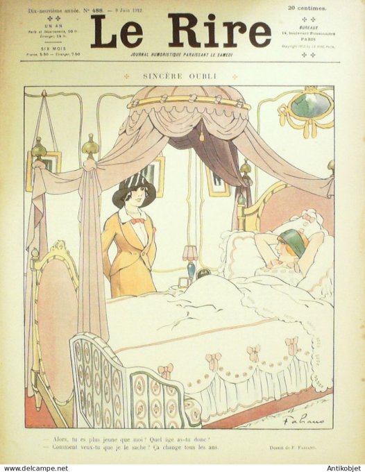Le Rire 1912-06- 8 # 488 Journal humoristique Ed.Originale Les Dardanelles