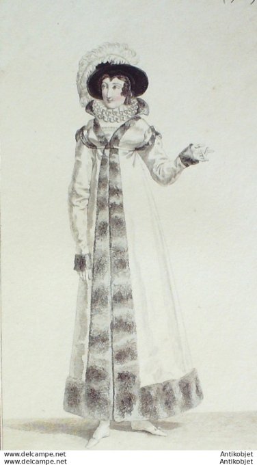 Costume Parisien 1818 # 1710 Spencer de crépon garni de satin