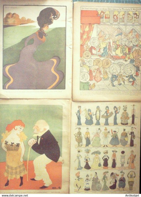 Le Rire 1901 lot 4 revues Leandre Avelot Moreau Delaw hugues Mayer Guydo Carlegle