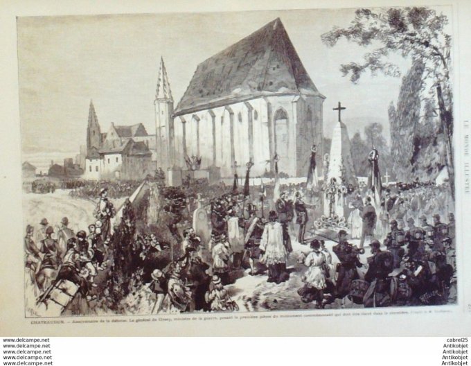 Le Monde illustré 1871 n°759 Chateaudun (28) Usa Chicago Angleterre Londres Lord Thomas Dakin Burgoy