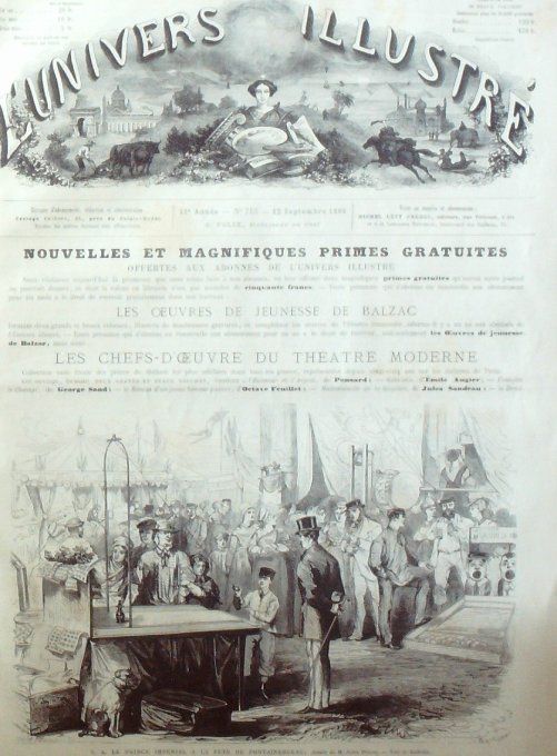 L'Univers illustré 1868 # 713 Inde Lucnow Durbar Italie ComeHongrie Pesth 
