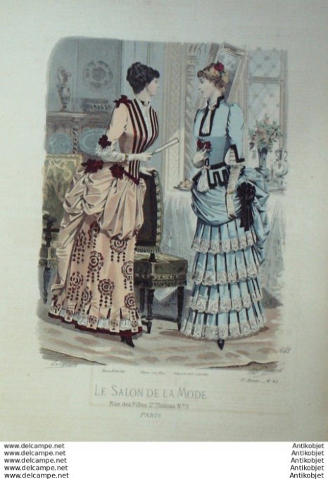 Gravure Mode Salon 1883 #  635 (Old Fashion plate)