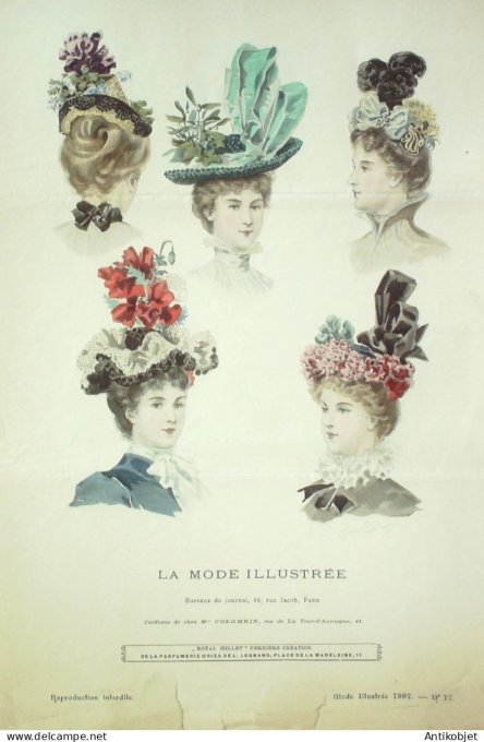 Gravure Mode illustree 1897 # 17 (Old Fashion plate) RARE