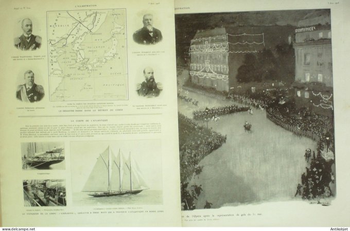 L'illustration 1905 n°3249 Alphonse XIII roi d'Espagne attentat Rochefort (17) Baron Rotschild Sénég