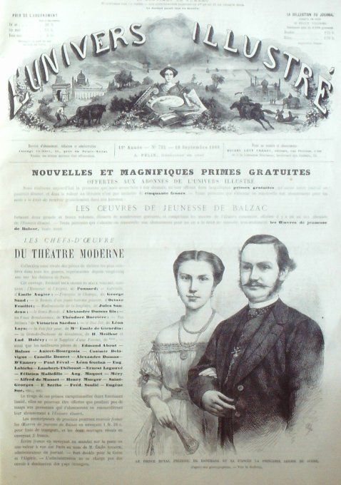 L'Univers illustré 1868 # 714 Autriche Bukowine Czernowitz Sèvres Suisse Simplon Elbe Porto-Ferra 