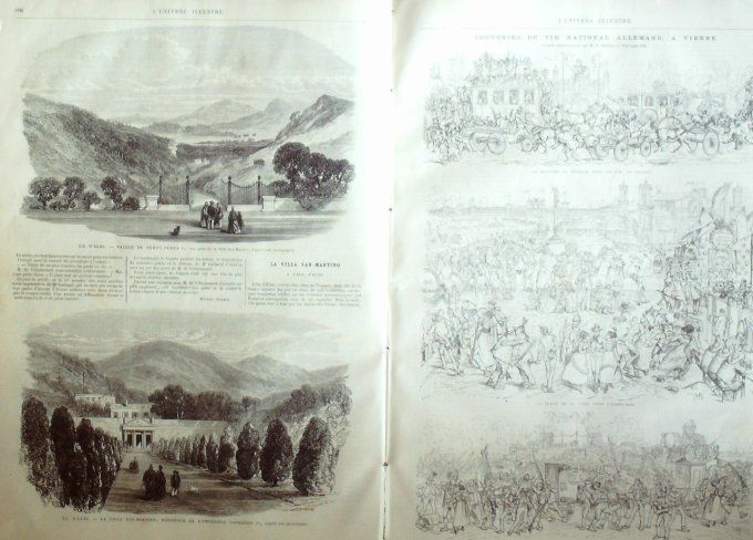 L'Univers illustré 1868 # 714 Autriche Bukowine Czernowitz Sèvres Suisse Simplon Elbe Porto-Ferra 