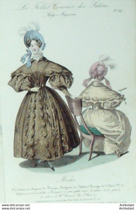 Le Follet 1830 # 219 Redingote satin sylphe