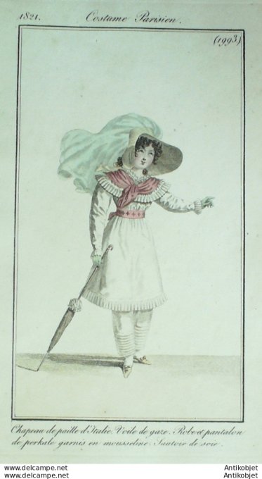 Costume Parisien 1821 # 1994 Habit de drap garçon sautoir