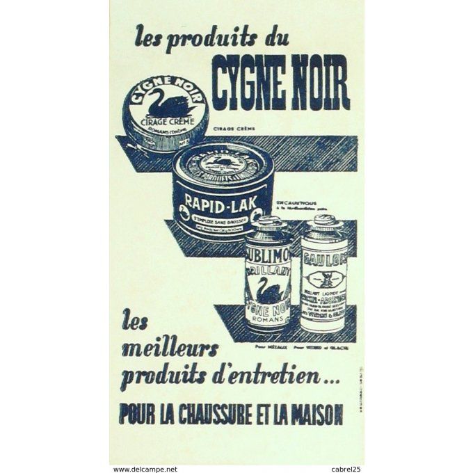 Buvard CYGNE NOIR Cirage