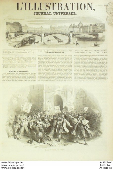 L'Illustration 1850 n°406 Angleterre BIRKENHEAD LONDRES Fumeurs d'OPIUM La HOUILLE