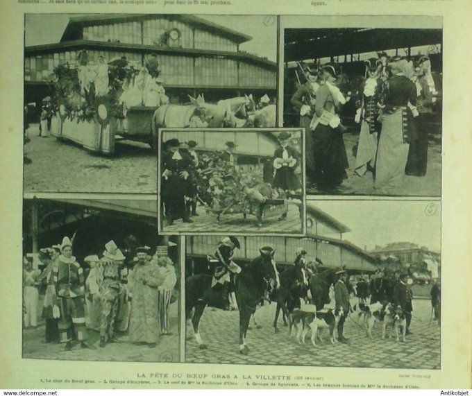 Soleil du Dimanche 1900 n°10 Transvaal Ladysmith La Villette boeuf gras Brohan