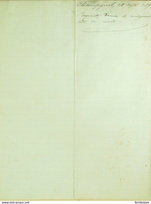 Lettre Ciale A.Caqueret (vins) 1893 à Champignol (10)
