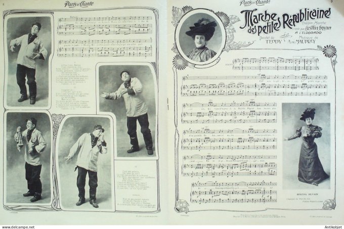 Paris qui chante 1905 n°103 Tariol-Baugé Brasseur Urban Scheffer Paganini