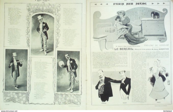 Paris qui chante 1905 n°103 Tariol-Baugé Brasseur Urban Scheffer Paganini