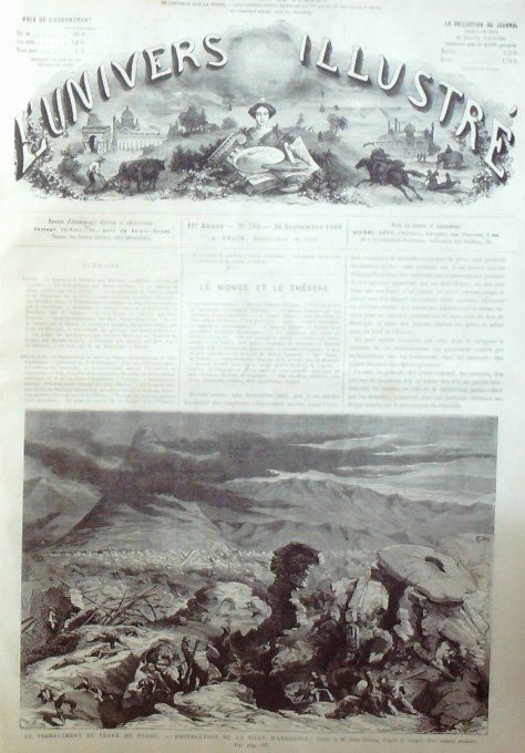 L'Univers illustré 1868 # 715 Pérou Arequipa Buckingham Transylvanie Suisse Zurich Bagnères-Luchon
