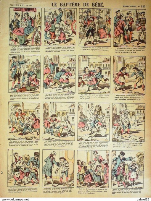 Le Bapteme  de Bebe  (Pellerin d'epinal)