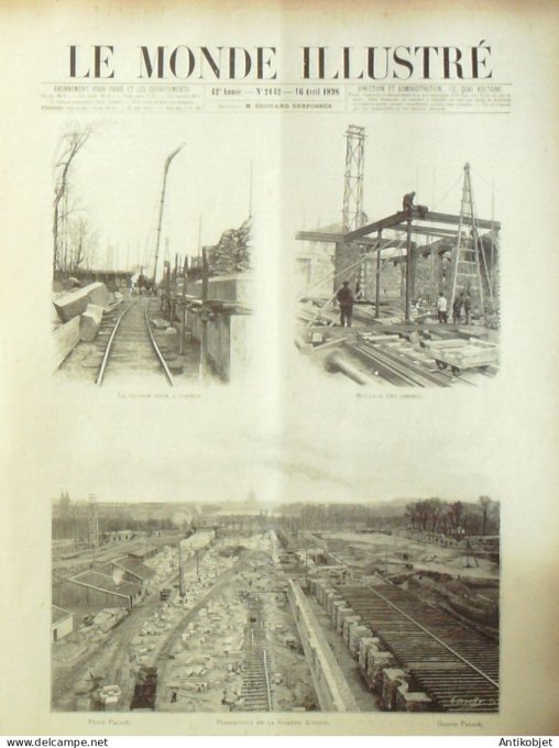 Le Monde illustré 1898 n°2142 EgypteAbydos Espagne Roncevaux Metz (57) Madagascar Raoekina