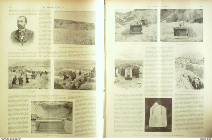 Le Monde illustré 1898 n°2142 EgypteAbydos Espagne Roncevaux Metz (57) Madagascar Raoekina