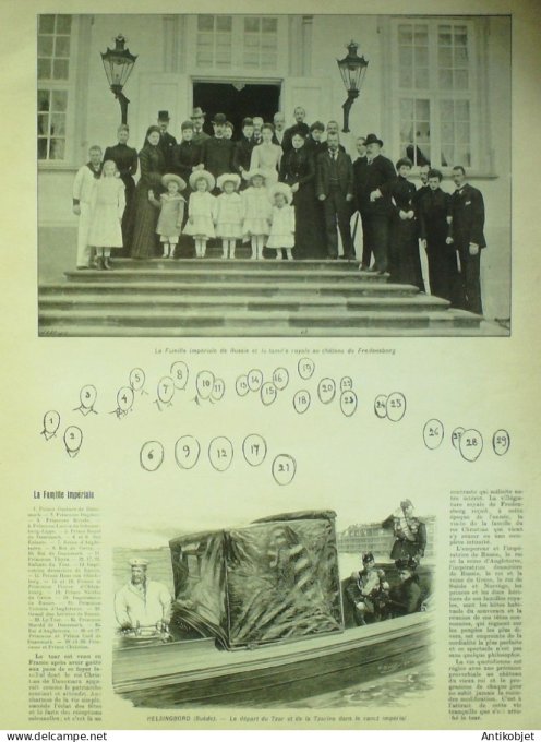 Le Monde illustré 1901 n°2321 Dunkerque (59) Compiègne (60) Etats-Unis Roosevelt Dunkerque (62)