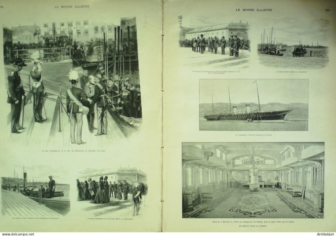 Le Monde illustré 1901 n°2321 Dunkerque (59) Compiègne (60) Etats-Unis Roosevelt Dunkerque (62)