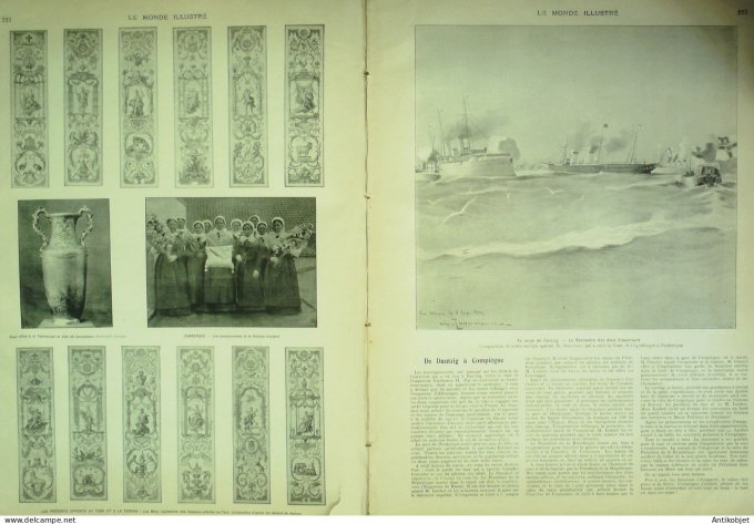 Le Monde illustré 1901 n°2321 Dunkerque (59) Compiègne (60) Etats-Unis Roosevelt Dunkerque (62)