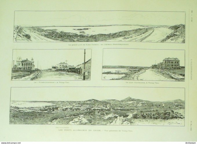 L'illustration 1901 n°3037 Algérie Margueritte Millanah Mont Ventoux (84) Chine Tsing-Tau Corancez (