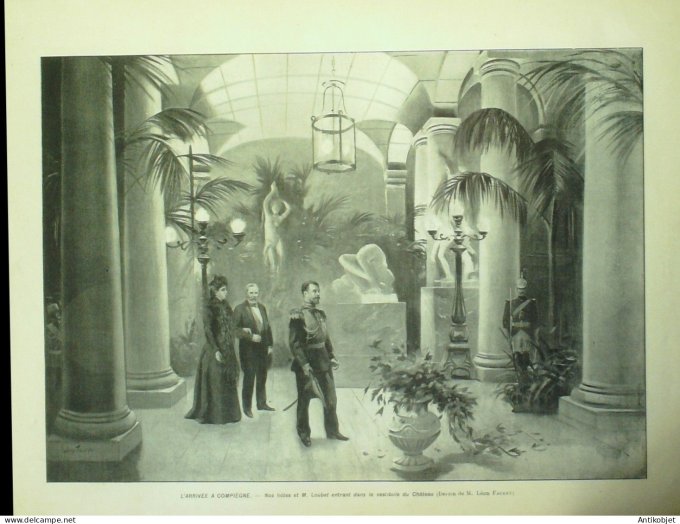 Le Monde illustré 1901 n°2321 Dunkerque (59) Compiègne (60) Etats-Unis Roosevelt Dunkerque (62)