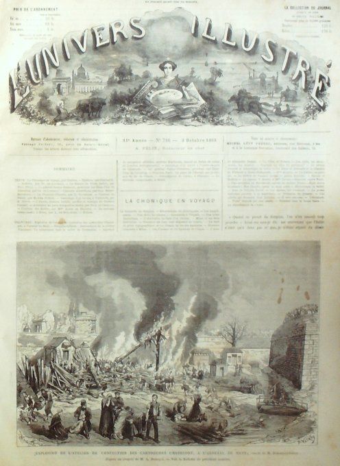 L'Univers illustré 1868 # 716 Metz (57) Rome Campo-Santo Nvle-Zélande Teramakau Wanganui Florence