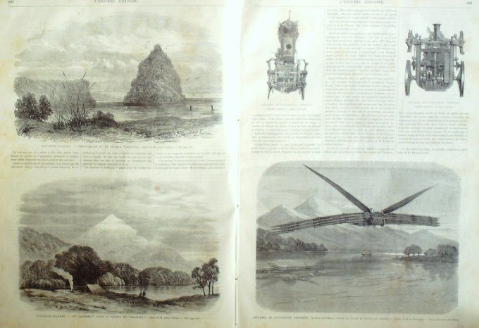L'Univers illustré 1868 # 716 Metz (57) Rome Campo-Santo Nvle-Zélande Teramakau Wanganui Florence