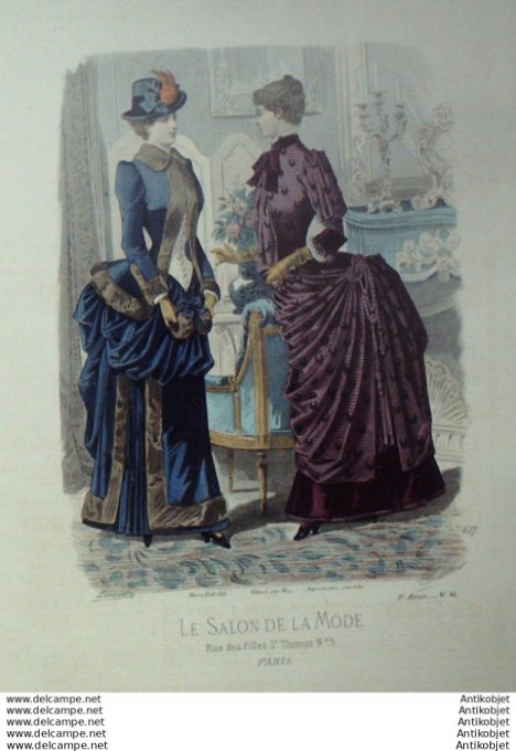Gravure Mode Salon 1883 #  637 (Old Fashion plate)