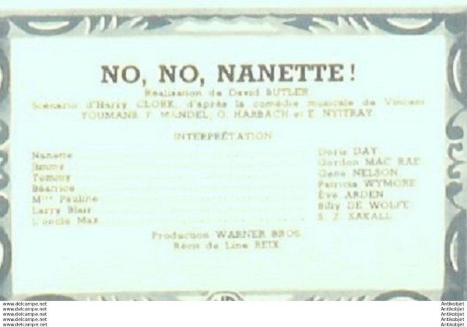 Mon Film 257 51-07-25 No no nanette Doris Day Gordon Mc Raegene